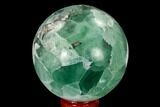 Polished Green Fluorite Sphere - Mexico #153368-1